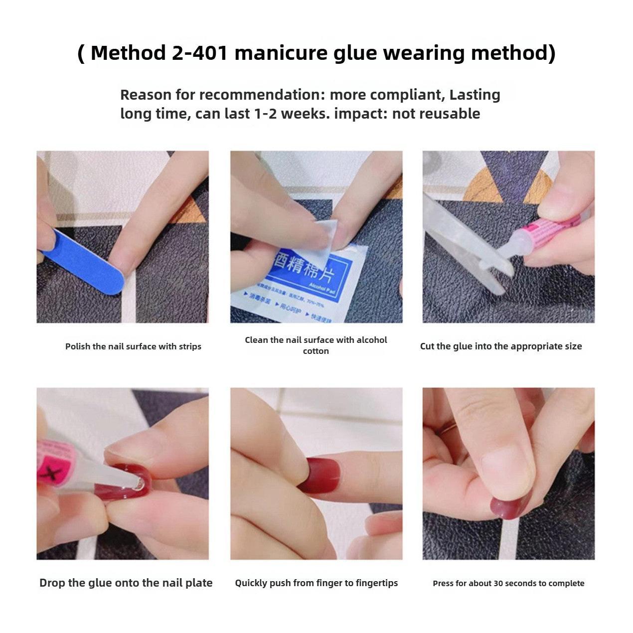 1044- Handmade press on nails fake nails removable Handmade Drawing Nails