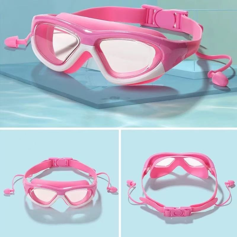 Childrens Anti-fog Swim Goggles With Built-in Earplugs