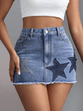 Spicy Girl High-Waisted Slimming Ultra-Short Denim Skirt