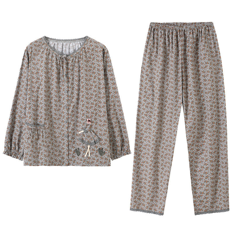 Fashion Women's Loose All Cotton Pajamas Suit