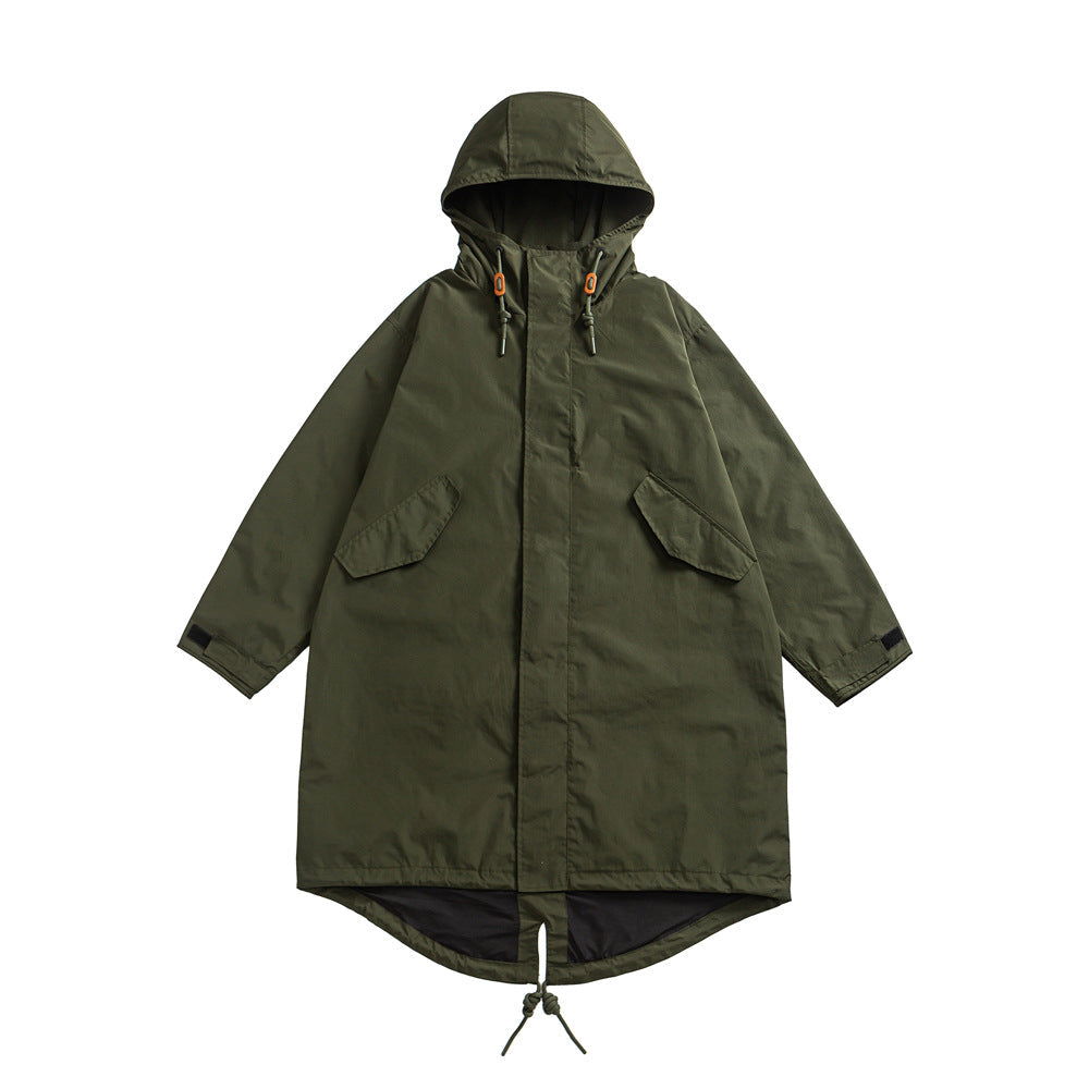 Loose-fit Retro-style Mid-length Trench Coat