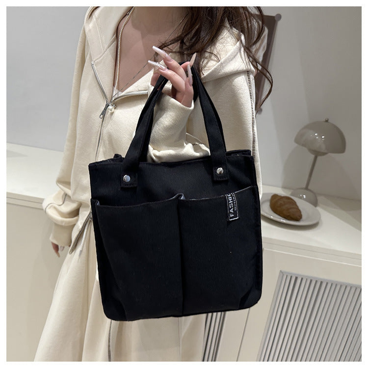 Plain-colored Tote Bag Student Lunch Box