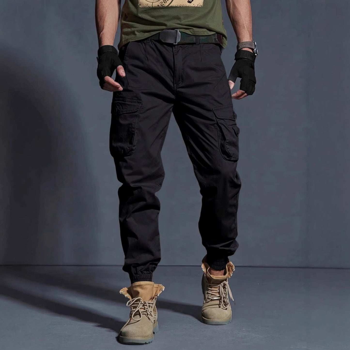 Mens American-style Multi-pocket Outdoor Sports Casual Pants