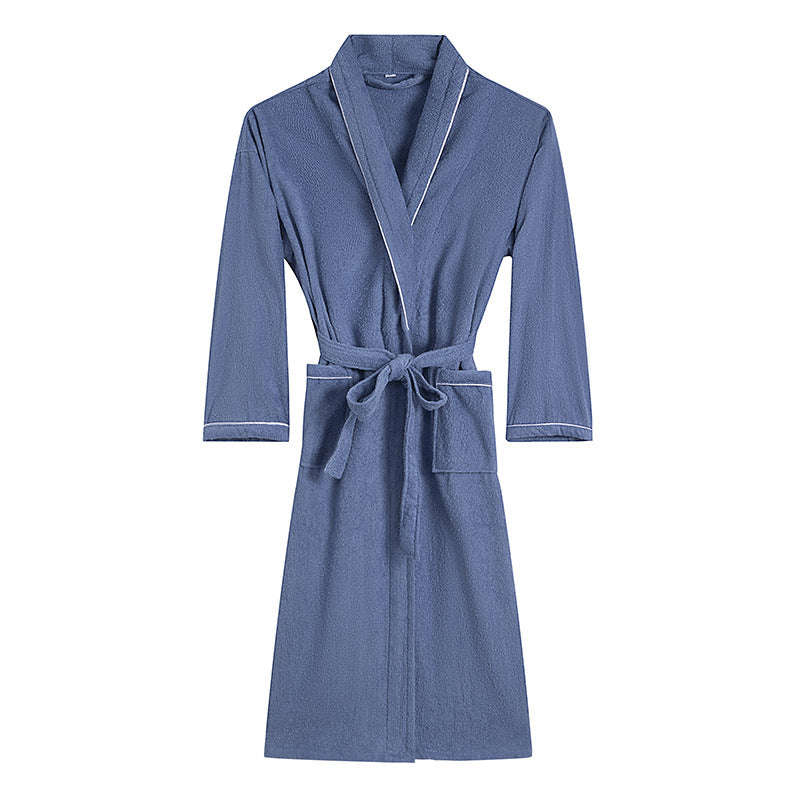 Towel Material Bathrobe Men's And Women's Pajamas