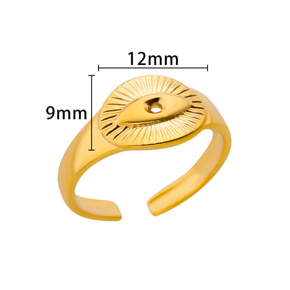 Geometric Line-cut Hollow Mens And Womens Ring