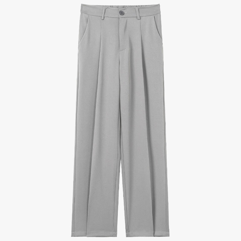 Men's Casual Draped Straight Suit Pants