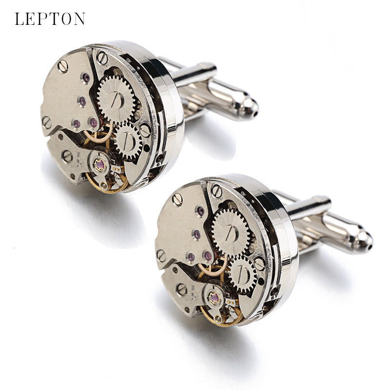 Industrial Revolution Series French Fish Shape Men's Cufflinks