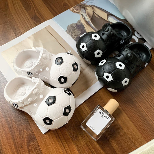 Parent-Child Creative Football Closed-toe Slippers
