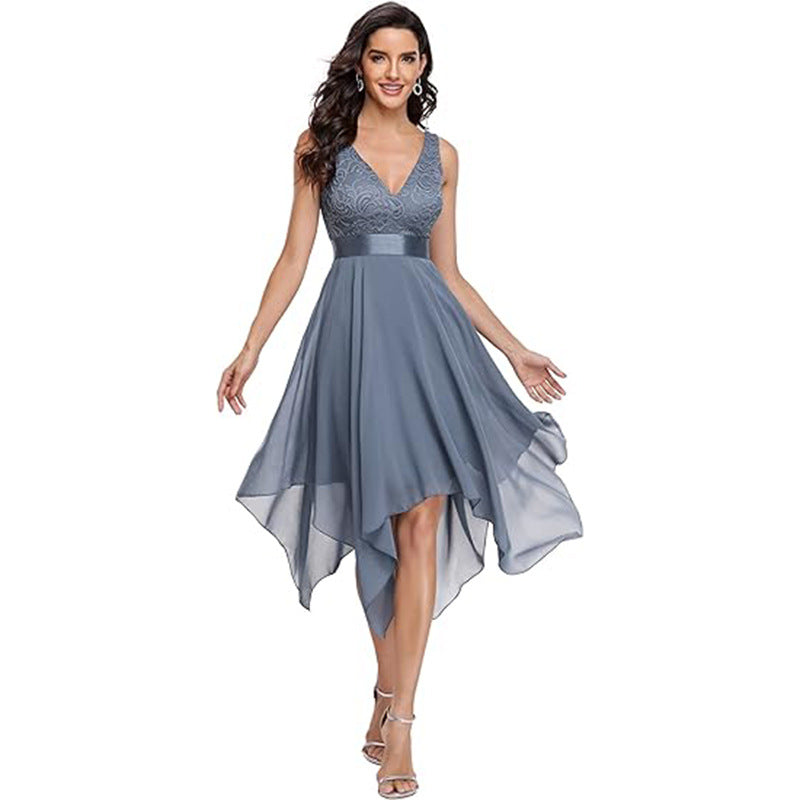 Women's Lace Chiffon Cocktail Ball Gown