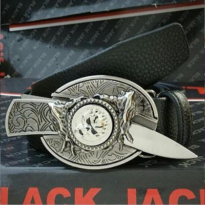 Smooth Buckle For Self-defense Trendy Punk-style Belt Buckle With A Distinctive Look