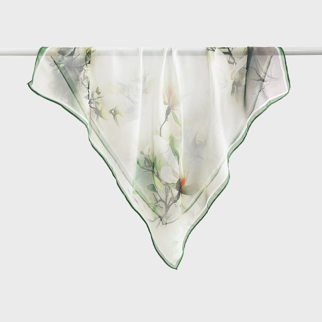 Versatile Printed Thin Square Scarf