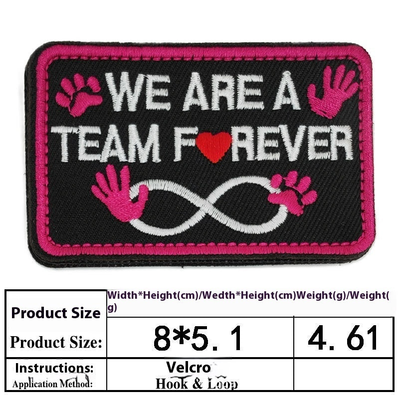 Pet Dog Accessories Embroidered Velcro New Pet Clothing Decorative Sticker Computer Embroidery Chapter