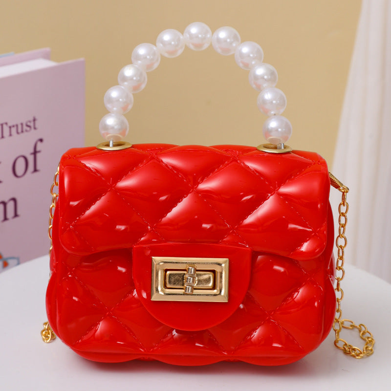 Handheld Candy Bag Solid Color Single Shoulder Strap