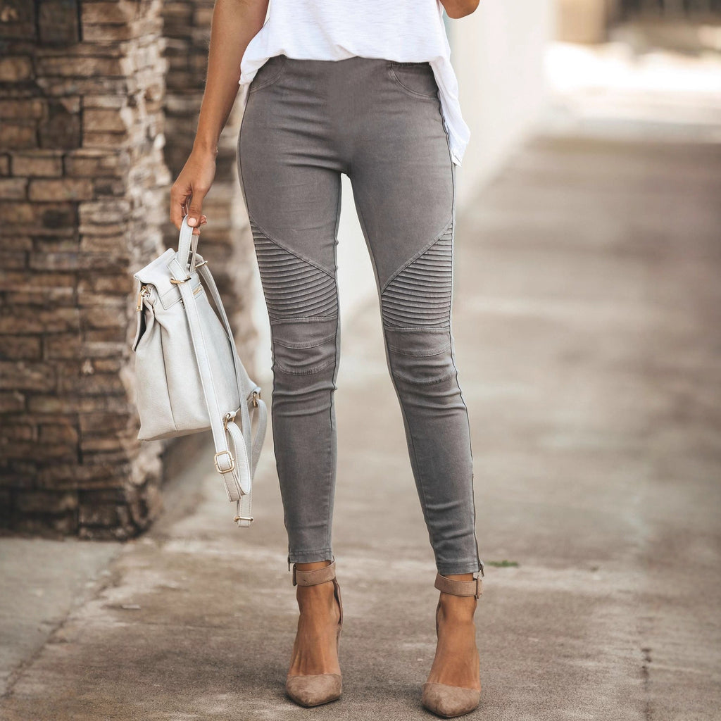 Stylish Womens Casual Slim-fit Stretch Pants