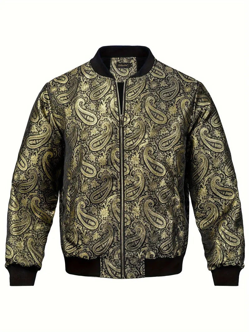 Mens Stylish Trendy Jacket With A Stand-up Collar
