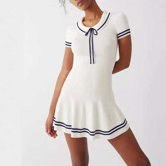 Women’s Striped Knit Midi Dress