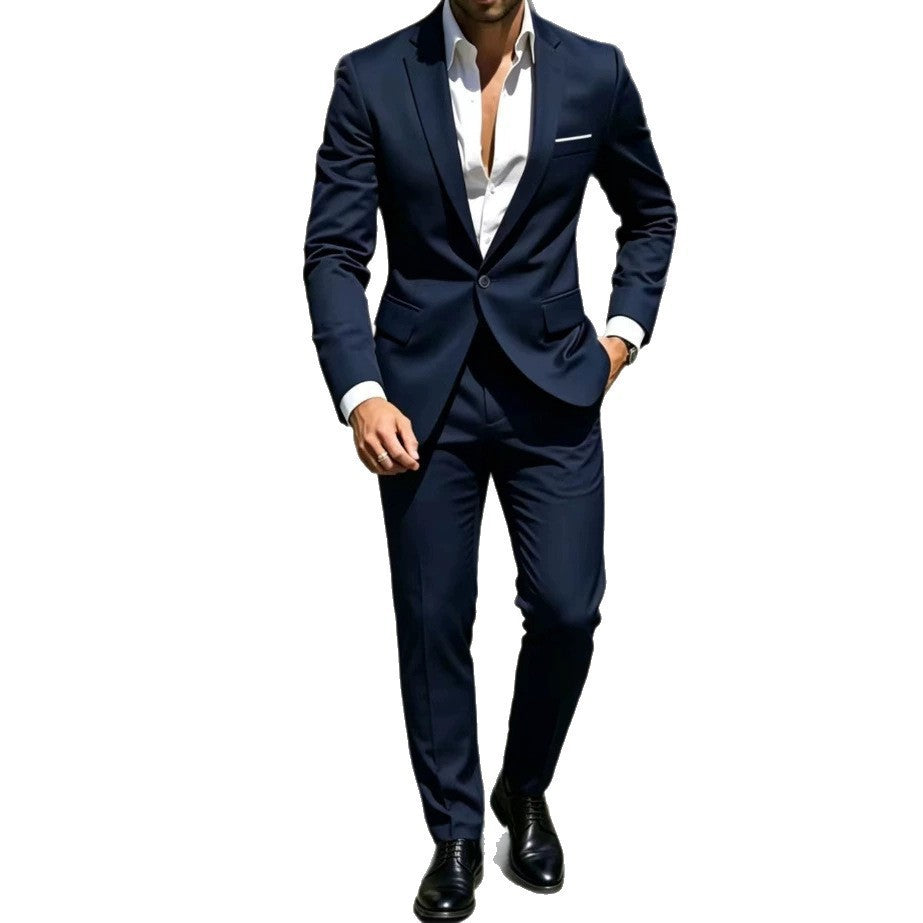Mens Two-Piece Business Professional Formal Suit