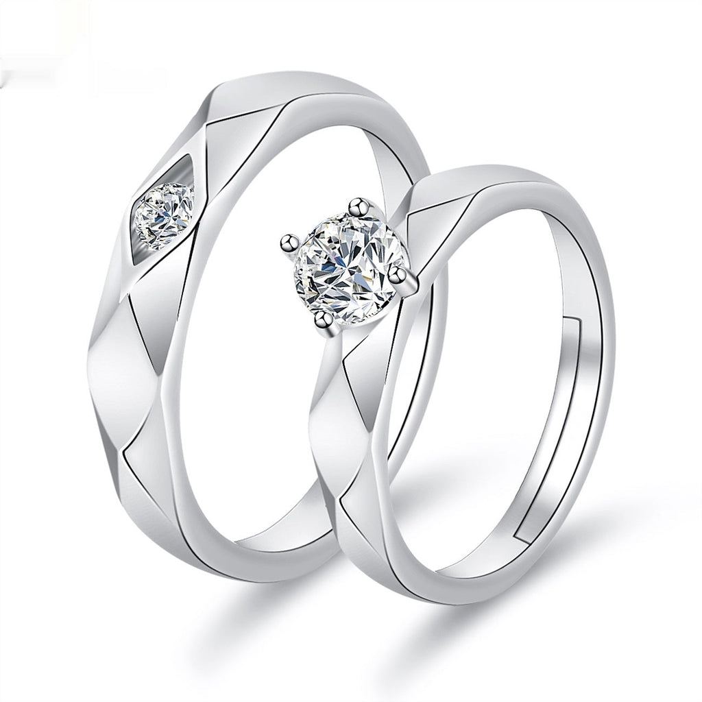 Moissanite Engagement Couple Couple Rings