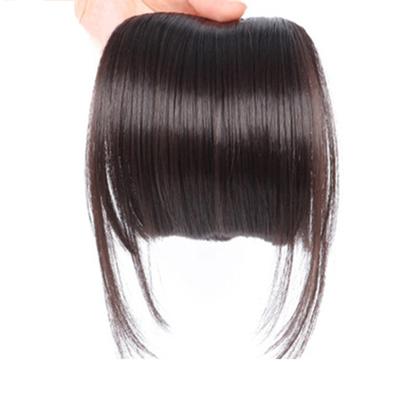 Womens Side-swept Bangs With Hair Clips Synthetic European And American-style Wig With Side Bangs