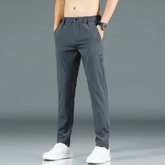 Straight-leg Mens Trousers Loose-fit And Casual