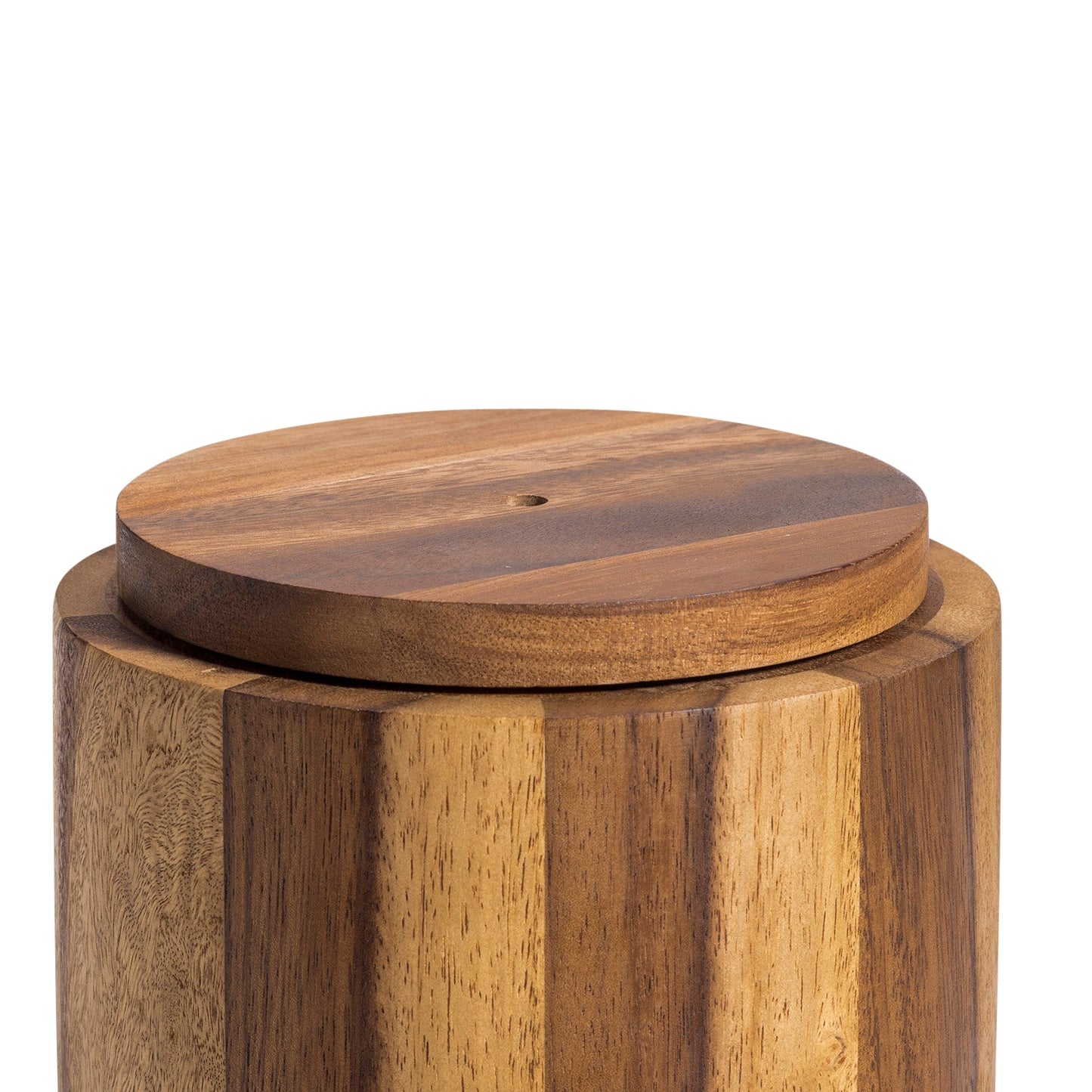 Akazienholz Drehbarer Besteckhalter Lazy Susan 7 x 7 Zoll Arbeitsplatten-Organizer