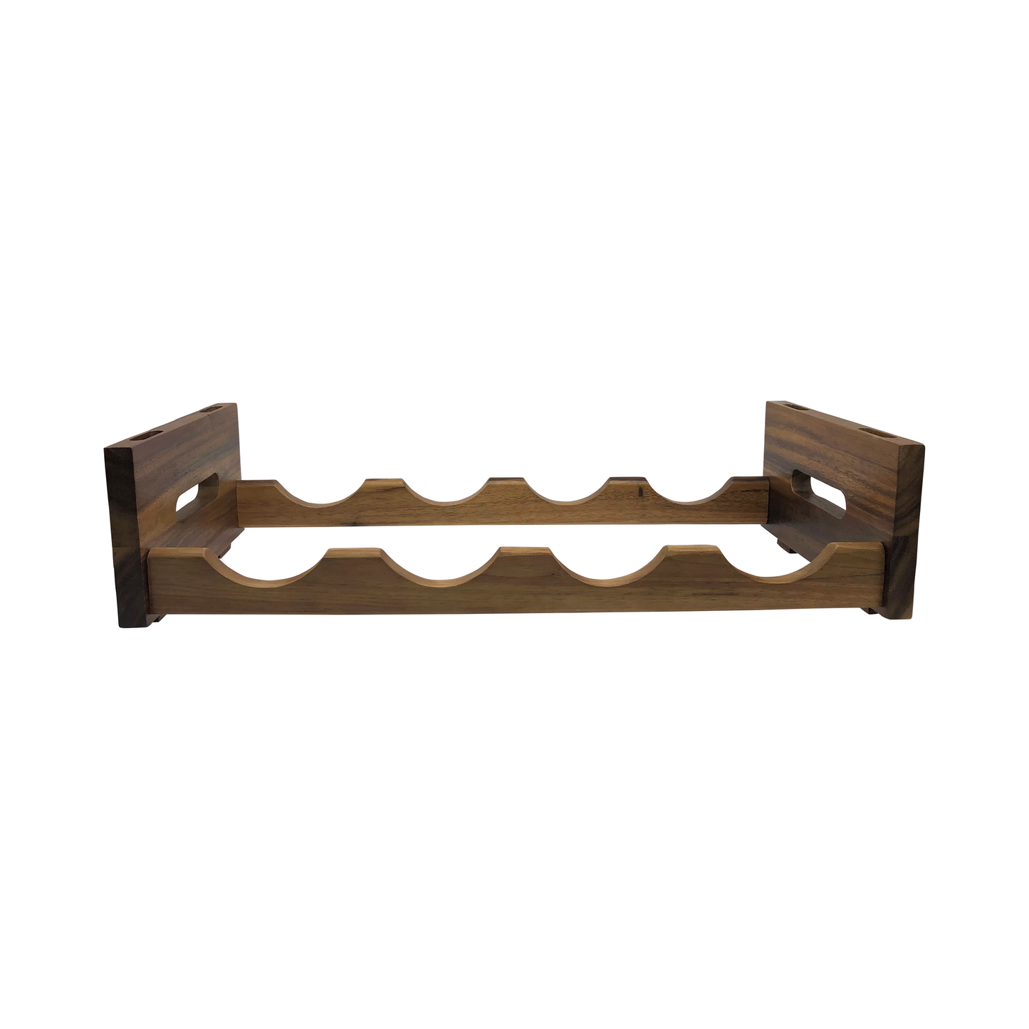 Porte-bouteilles de vin empilable en bois d'acacia pour 4 bouteilles, support modulaire compact