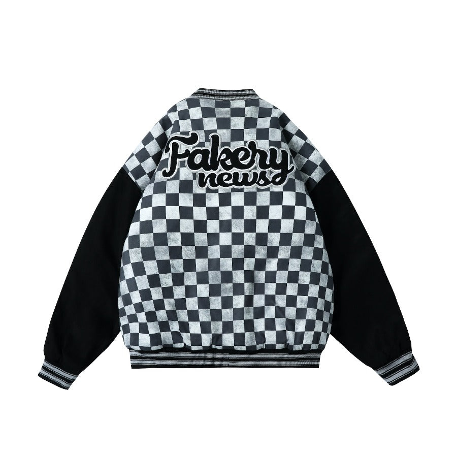 Blouson bomber à carreaux pour l'hiver