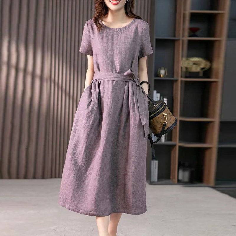 A Loose-fitting Purple Dress That Looks Slimming And Elegant