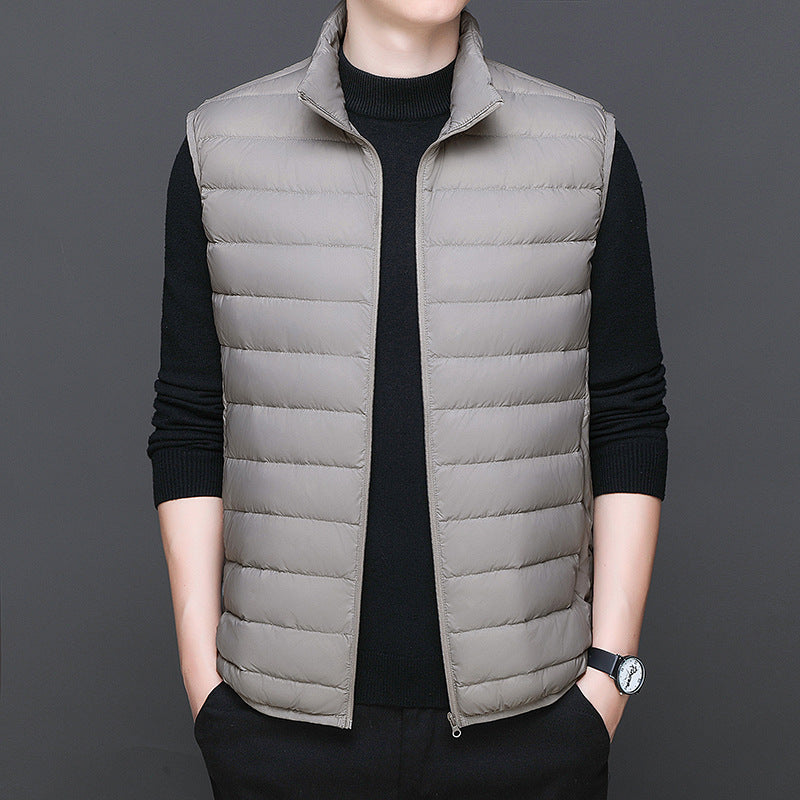 Winter Short Thermal Duck Down Lightweight Puffer Vest