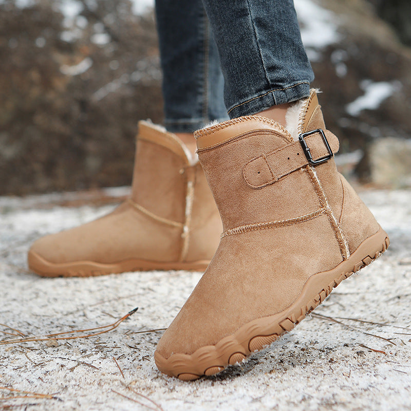 Unisex Warm Fleece-Lined Snow Boots – Anti-Slip Winter Boots for Men & Women