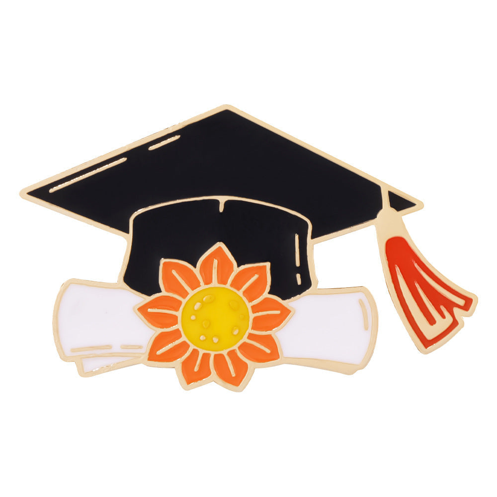 New Graduation Season Bachelors Cap Series Brooch Set