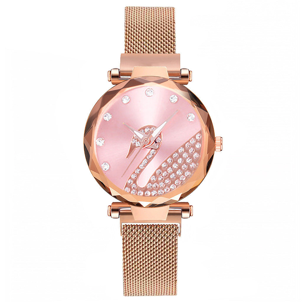 Starry Sky Womens Watch Lazy Little Swan Ladies Timepiece