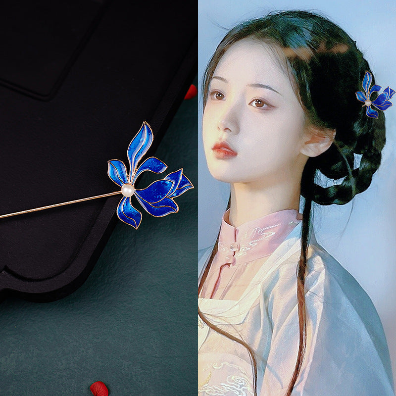 Ancient Style Han Chinese Clothing Handmade Updo Alloy Hairpin Hairpin