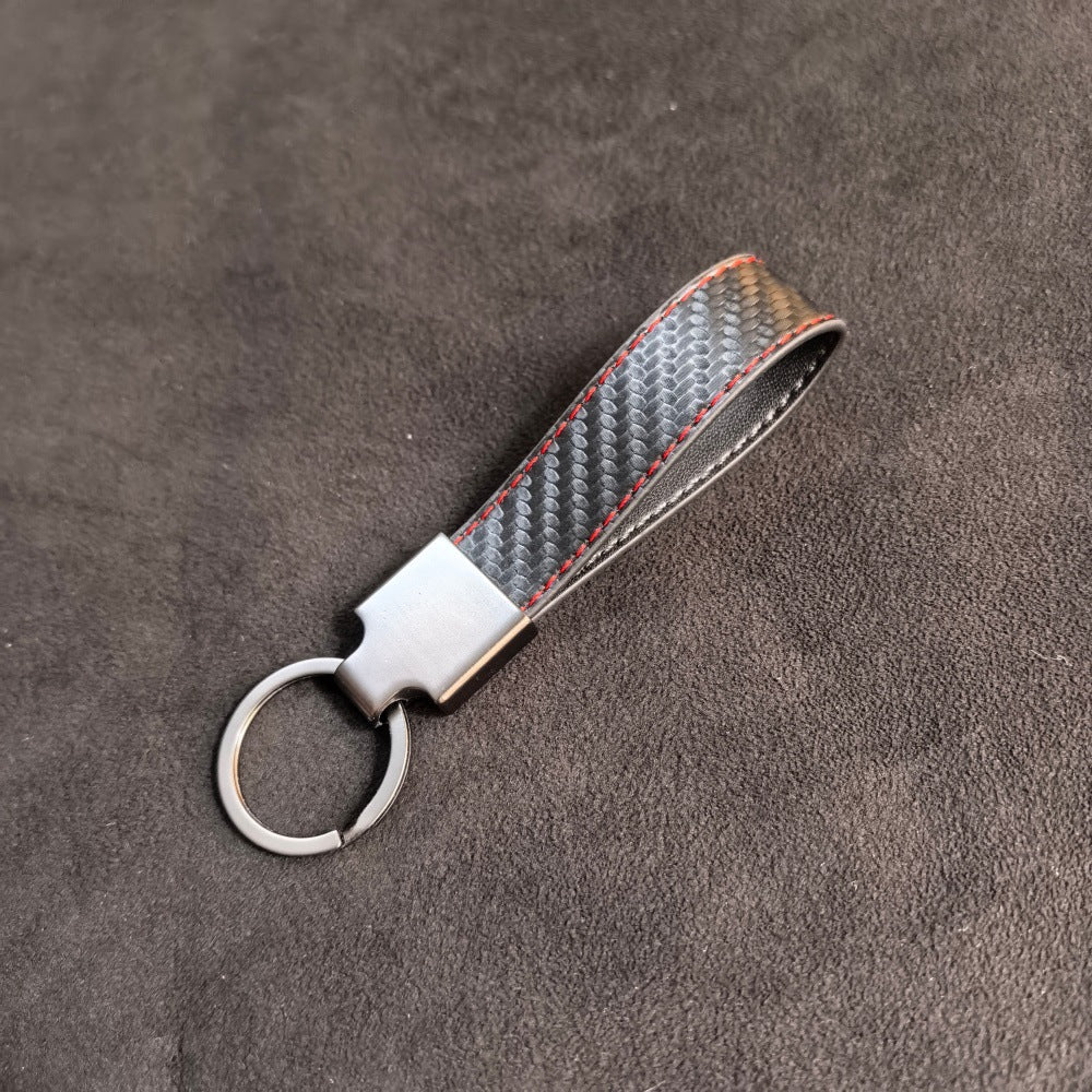 Suede Car Keychain With Metal Anti-loss Feature