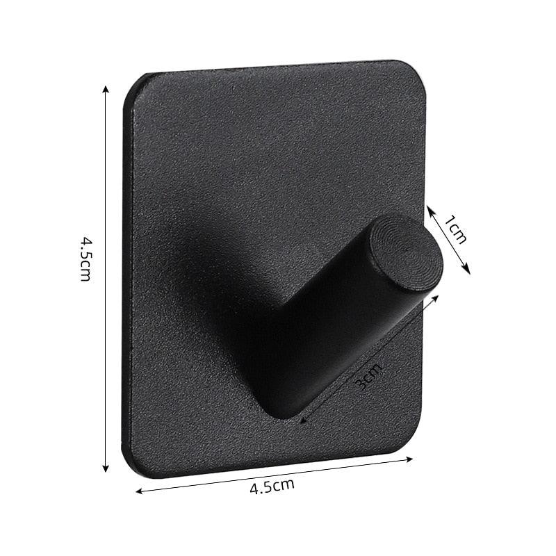 Adhesive Wall Hooks Mounted Door Key Cloth Coat Bathroom Robe Hanger Kitchen Hardware Rack Shelf Bag Hook Organizer For Hanging  Bathroom Toilet Sticky Hook
