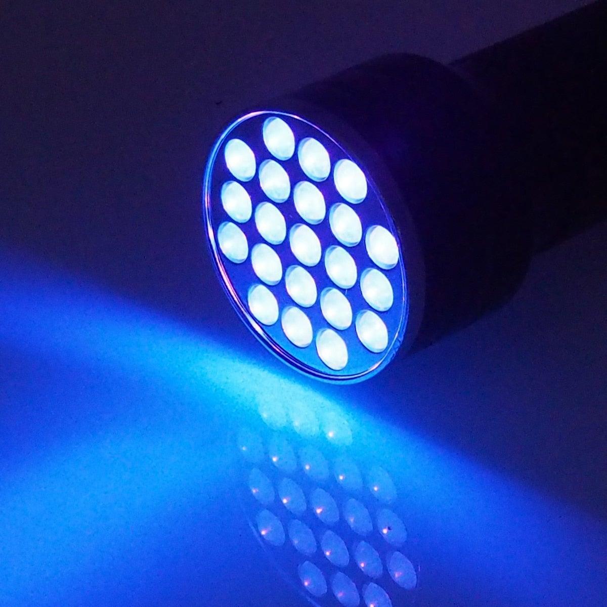 Adjustable Rechargeable UV Flashlight Black Light 21LED 12LED Handheld Portable Torch Light Ultraviolet Flashlight Detector Flashlight Torch For Bed Bug Dog Urine Pet Stains Matching With Pet Odor Eliminator