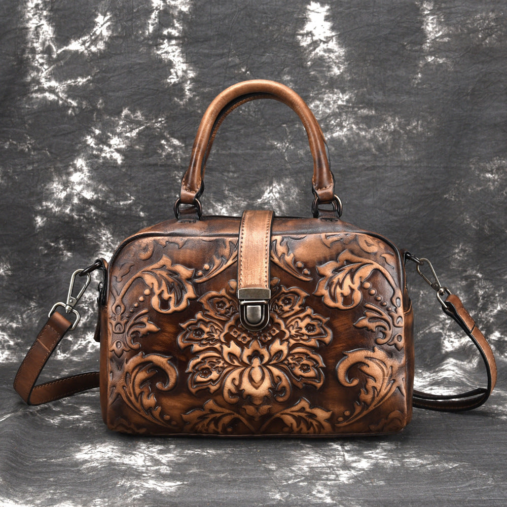 Crossbody Hand-rubbed Top-grain Leather Bag