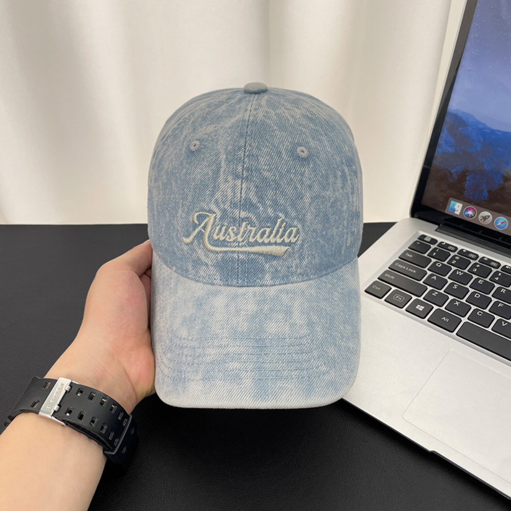 Monochromatic Individuality Frayed Letter Embroidery Washed-out Vintage Trend Fashion Holey Brim Baseball Cap Street Travel