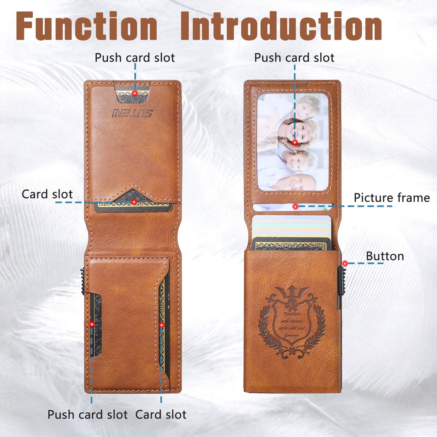 Oil-wax Grain Glossy Full-wrap Leather Card Holder