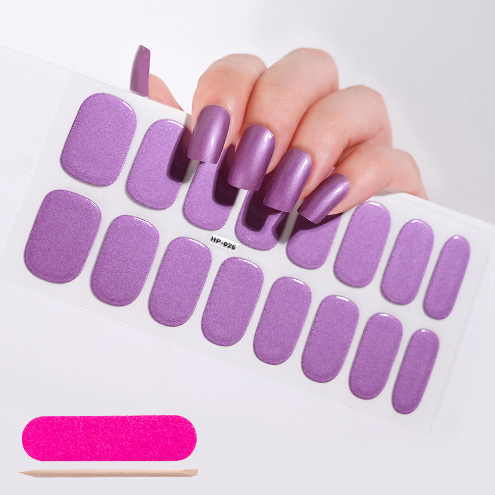 Waterproof And Durable Second Generation Semi-cured UV Nail Beauty Stickers