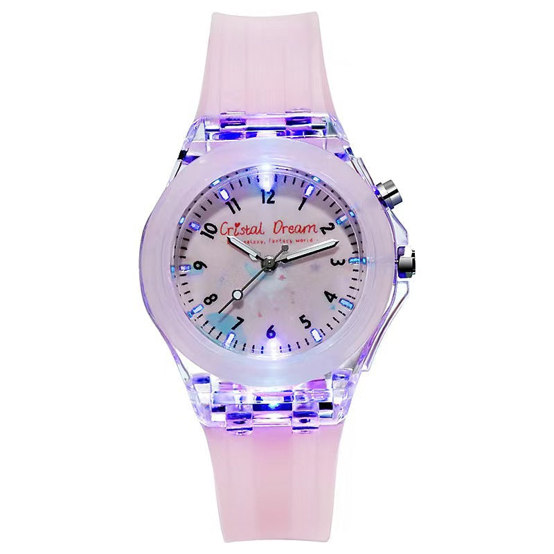Silicone Cartoon Children's Luminous Fruit Pattern Watch