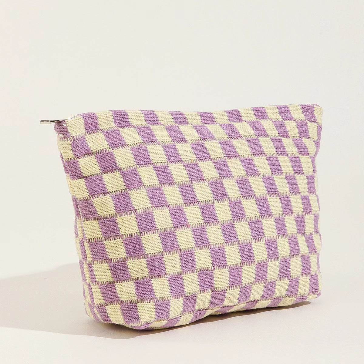 Large-capacity Yarn Checkerboard Makeup Bag