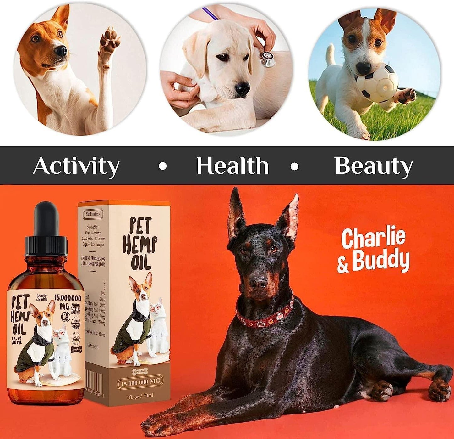 Hemp Oil for Dogs & Cats Hip & Joint & Skin Support