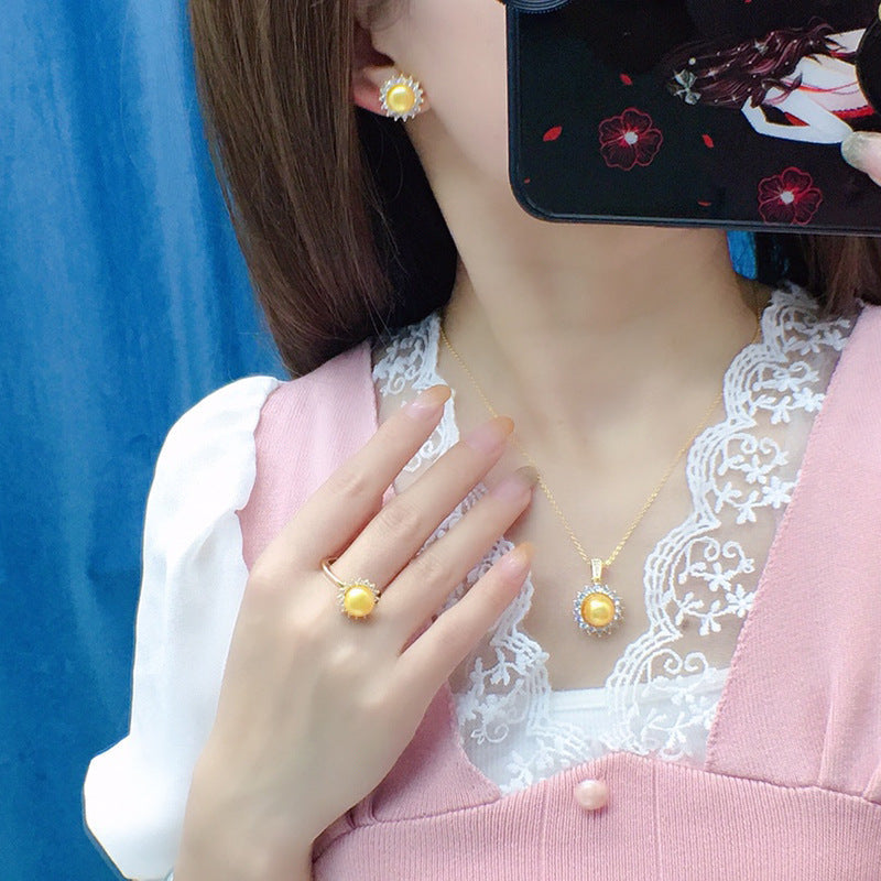 Freshwater Pearl Simplicity All-match Necklace Suit
