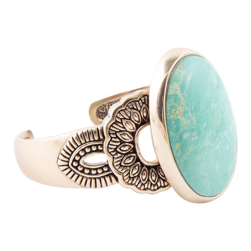 Agave Türkis und Bronze Statement Manschettenarmband