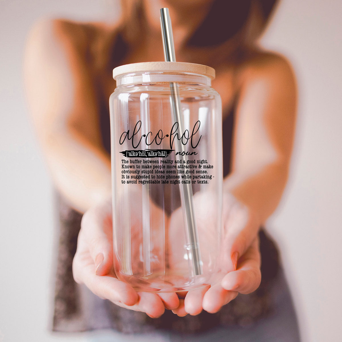 Gobelet en verre de 50 cl avec couvercle et paille en bambou, tasse isotherme réutilisable pour café, thé, bière