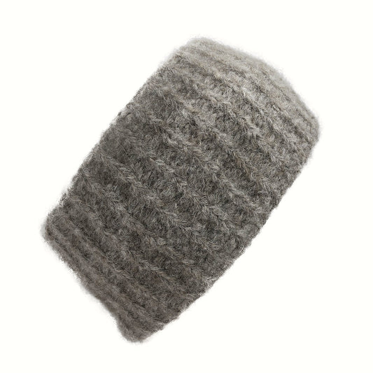 Alpaka Ohrenwärmer Gerippt Doppellagig Leicht Gestrickt Gemütliches Winter-Stirnband
