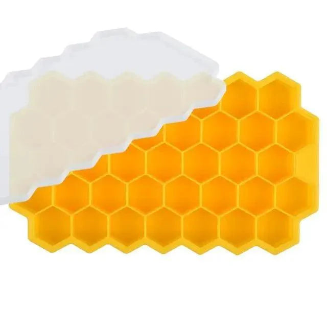 Amazing Honeycomb Ice Cube Trays Reusable Silicone Ice cube Mold Free Ice maker with Removable Lids