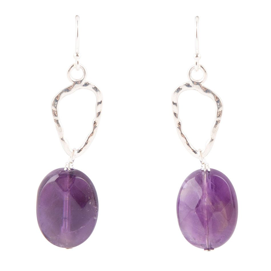 Amethyst-Ohrhänger aus Sterlingsilber