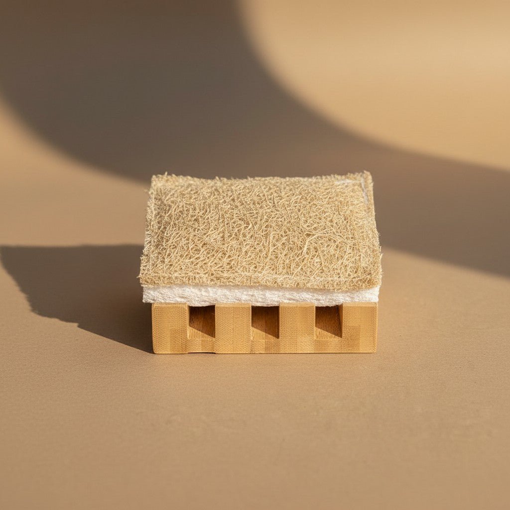 Porte-savon en bambou incliné